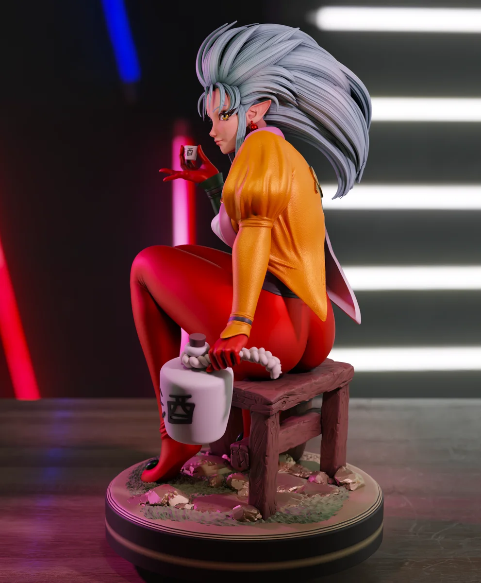 Ryoko Tenshi | Fan Art | 3D Printed Resin Model Garage Kit | *Un-Painted* | Momoji 5