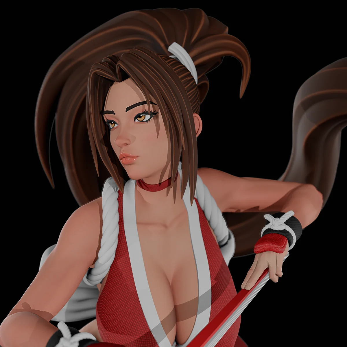 Mai Shiranui | Fan Art | 3D Printed Resin Model Garage Kit | *Un-Painted* | Momoji 7