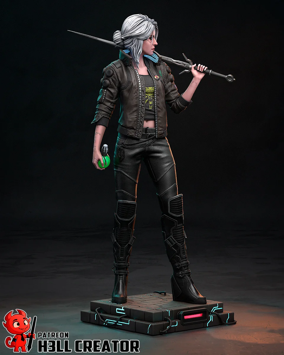 Ciri | Fan Art | 3D Printed Resin Model Garage Kit | *Un-Painted* | H3LL Creator 6