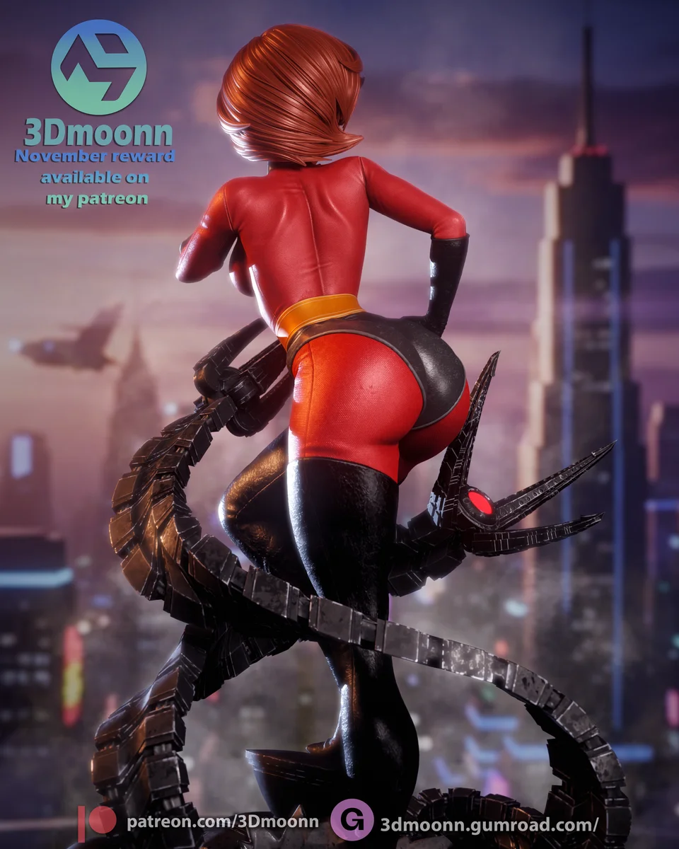 Elastigirl | Fan Art | 3D Printed Resin Model Garage Kit | *Un-Painted* | 3DMoonn 6