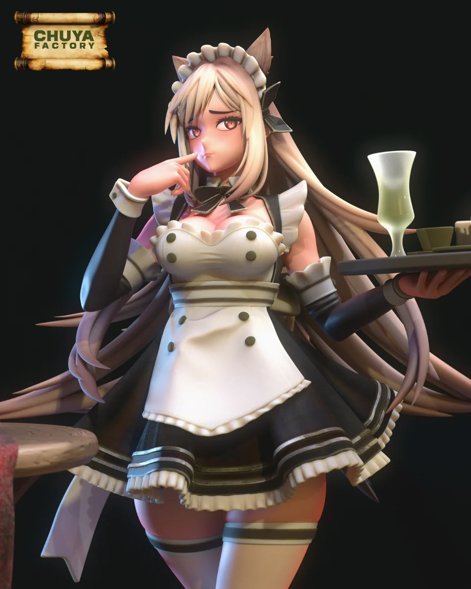 Maid Rapi | Fan Art | 3D Printed Resin Model Garage Kit | *Un-Painted* | Chuya Factory 6