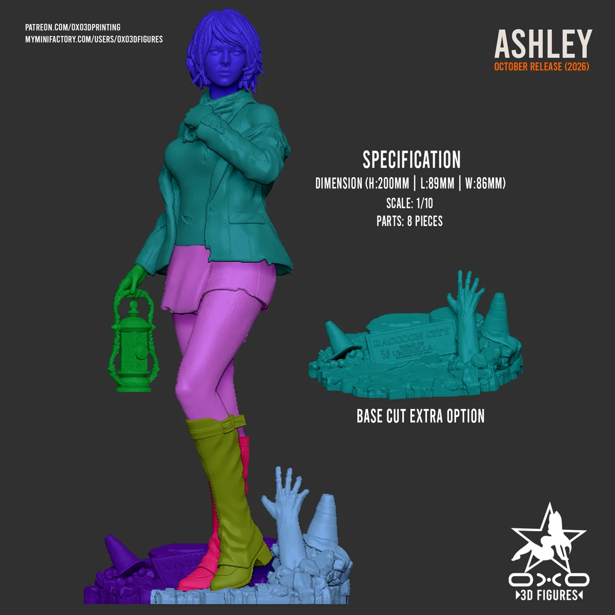 Ashley Graham | Fan Art | 3D Printed Resin Model Garage Kit | *Un-Painted* | OXO3D 11