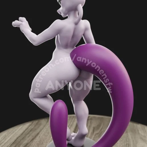 Mewtwo | Fan Art | 3D Printed Resin Model Garage Kit | *Un-Painted* | AnyoneNSFW 4