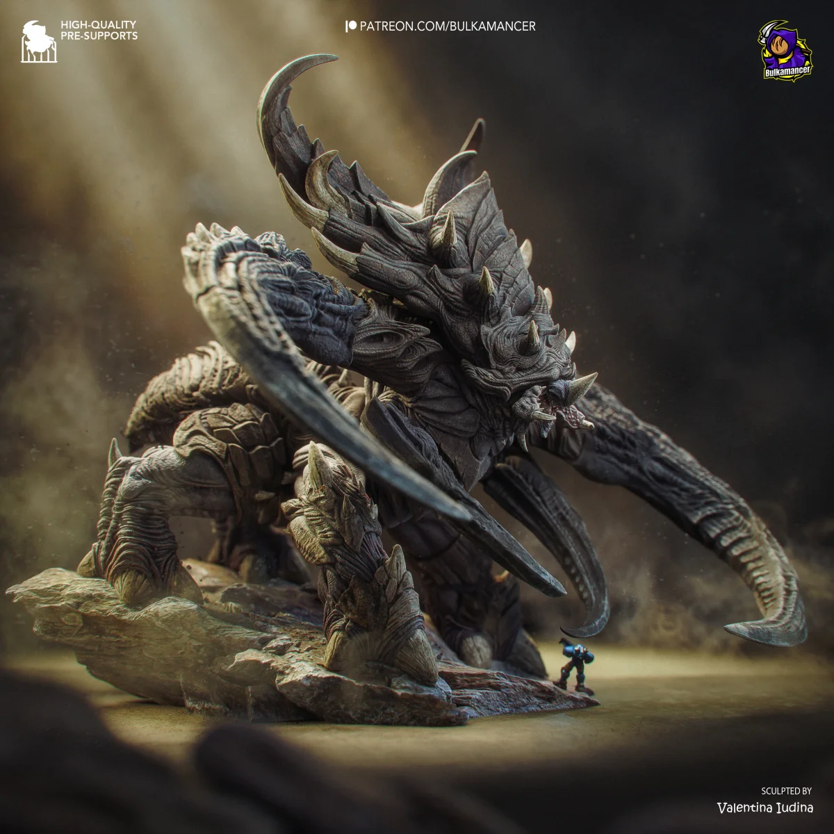 Ultralisk | Fan Art | 3D Printed Resin Model Garage Kit | *Un-Painted* | Bulkamancer 3