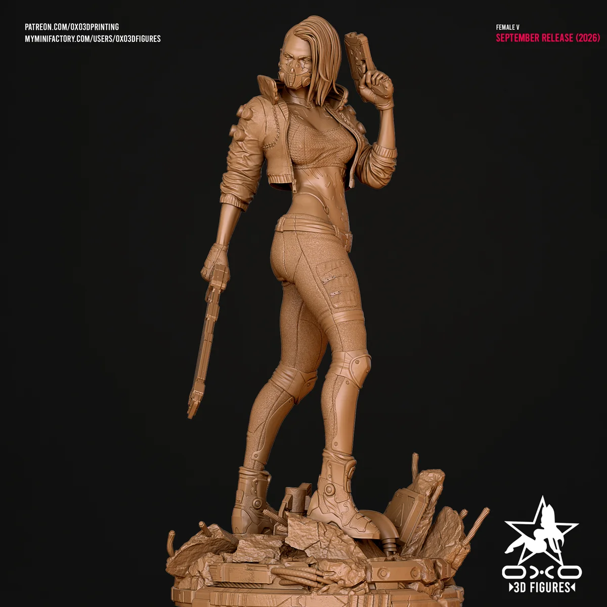 Female V | Fan Art | 3D Printed Resin Model Garage Kit | *Un-Painted* | OXO3D 14
