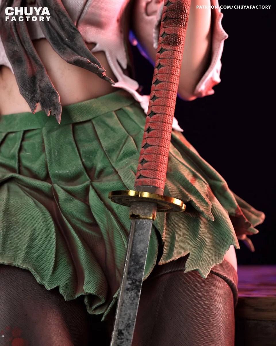 Saeko Busujima | Fan Art | 3D Printed Resin Model Garage Kit | *Un-Painted* | Chuya Factory 7