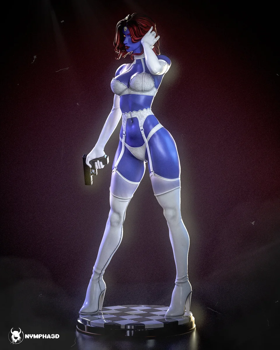 Mystique | Fan Art | 3D Printed Resin Model Garage Kit | *Un-Painted* | Nympha3D 8