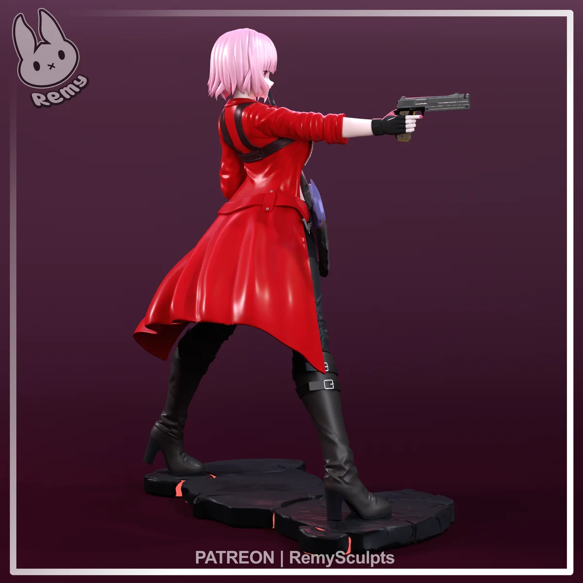 Mori Calliope (Dante Outfit) | Fan Art | 3D Printed Resin Model Garage Kit | *Un-Painted* | Remy Sculpts 6