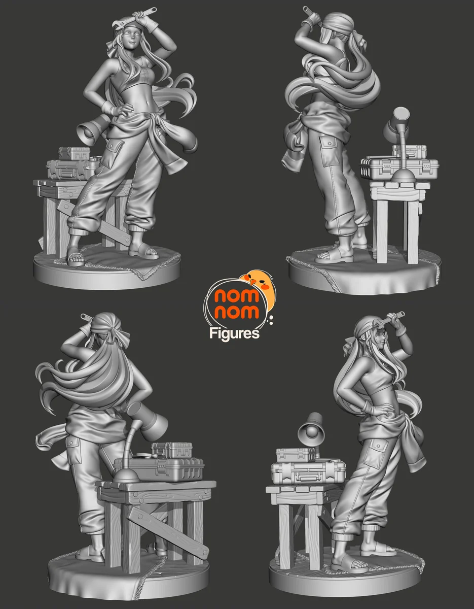 Winry Rockbell | Fan Art | 3D Printed Resin Model Garage Kit | *Un-Painted* | Nomnom 5