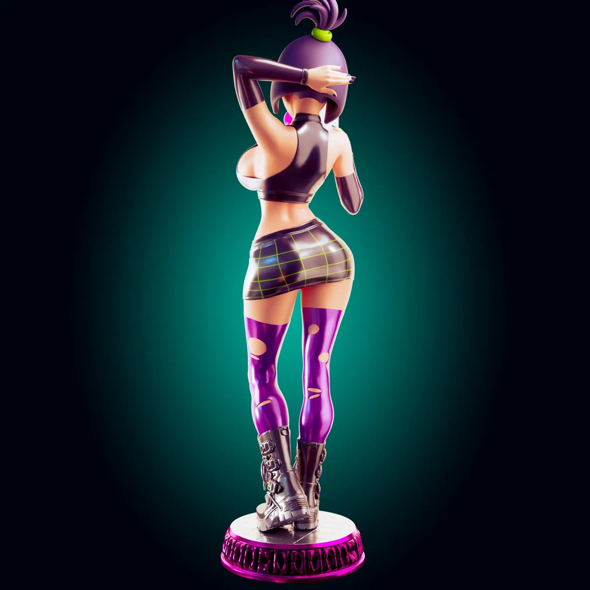 Goth Girl | Fan Art | 3D Printed Resin Model Garage Kit | *Un-Painted* | Officer Rhu 2