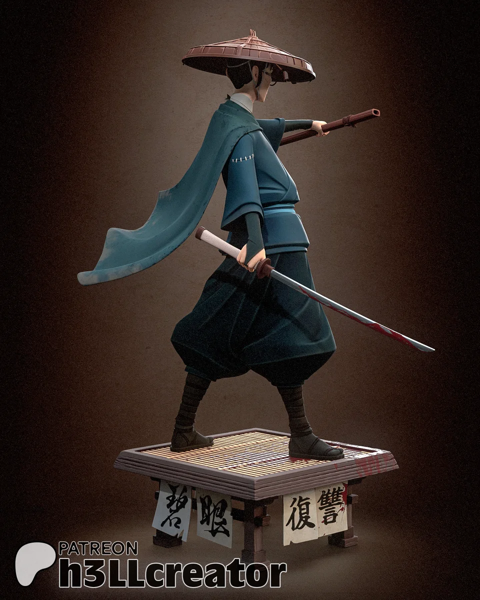 Mizu | Fan Art | 3D Printed Resin Model Garage Kit | *Un-Painted* | H3LL Creator 3