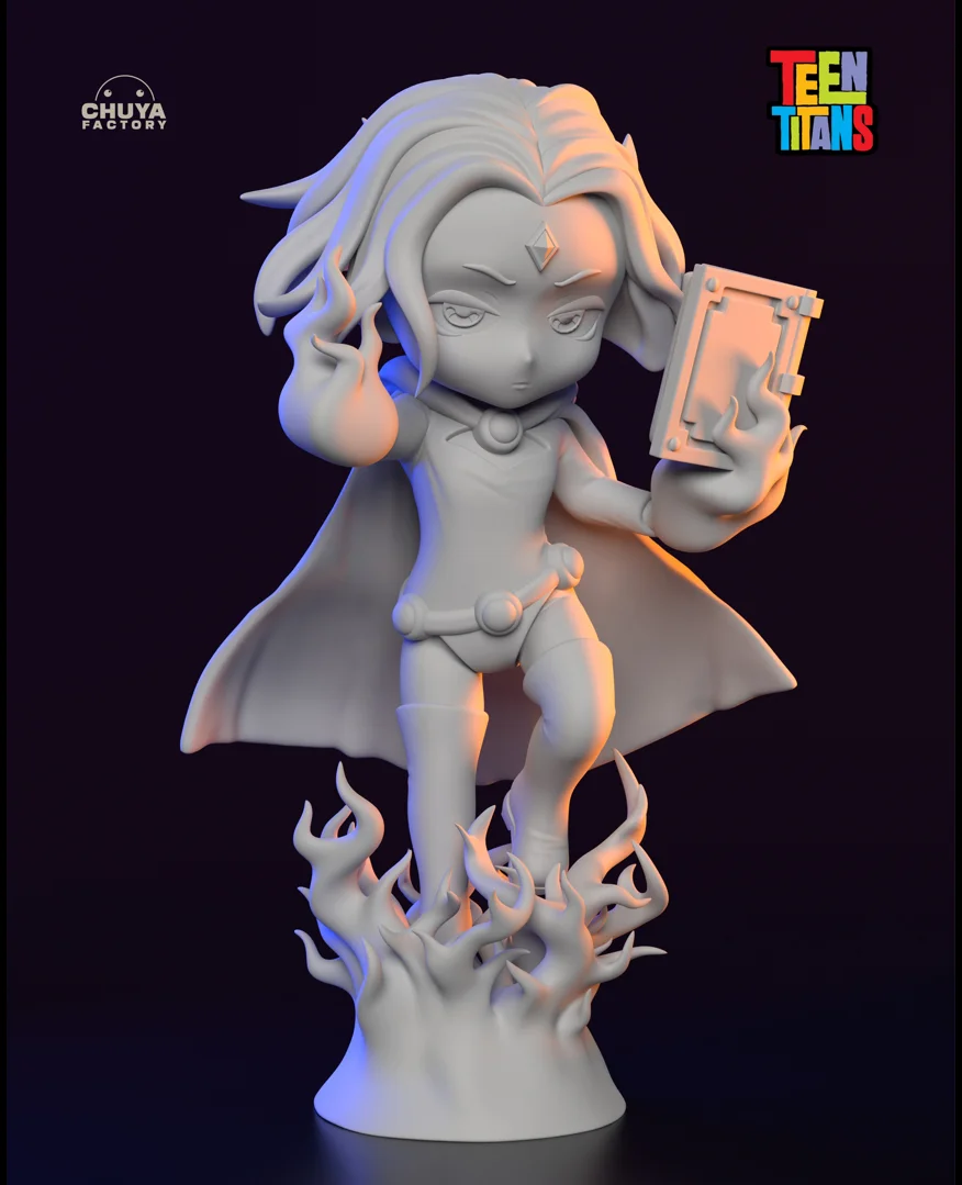 Chibi Raven | Fan Art | 3D Printed Resin Model Garage Kit | *Un-Painted* | Chuya Factory 11
