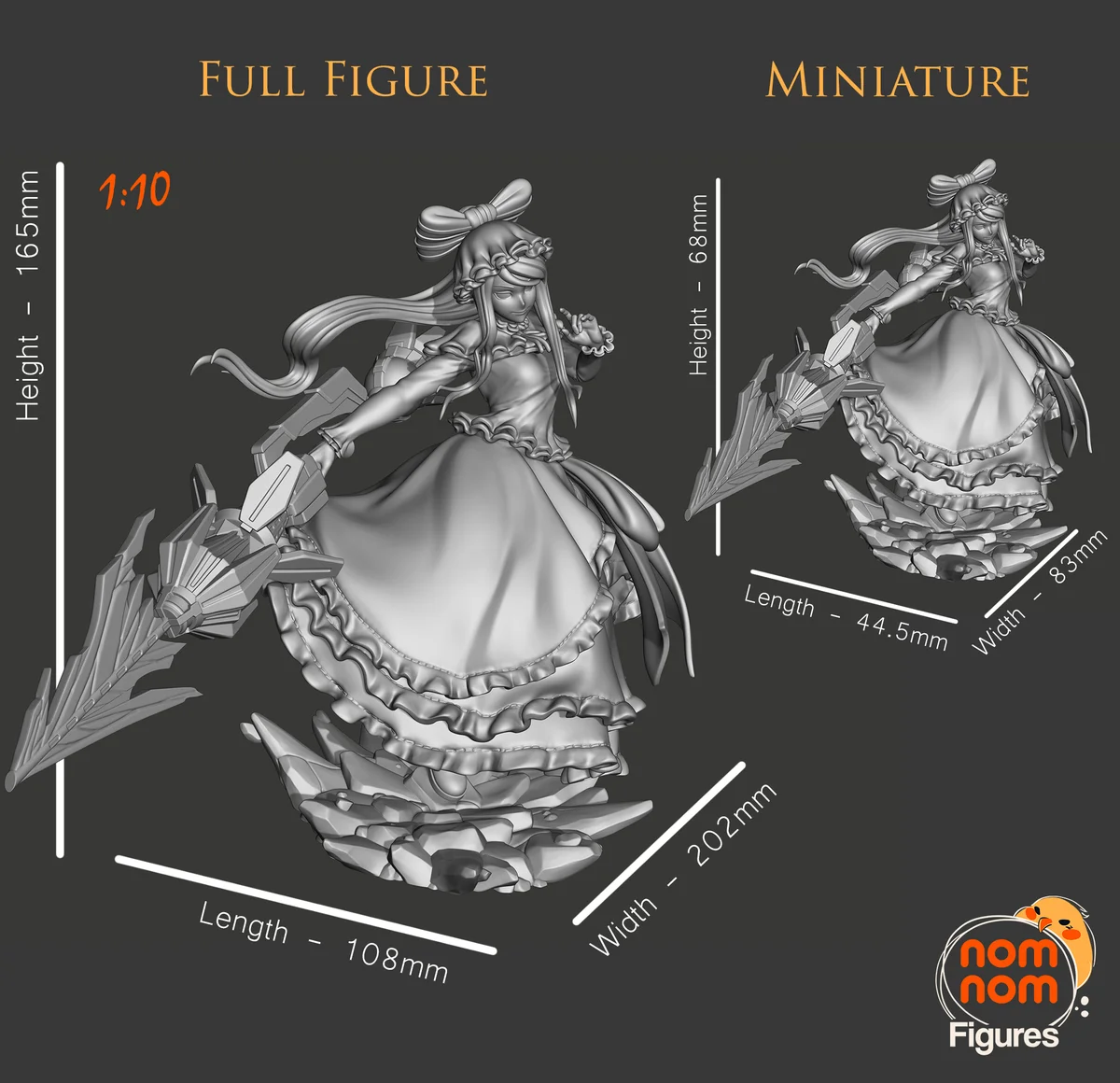 Shalltear Bloodfallen | Fan Art | 3D Printed Resin Model Garage Kit | *Un-Painted* | Nomnom 4