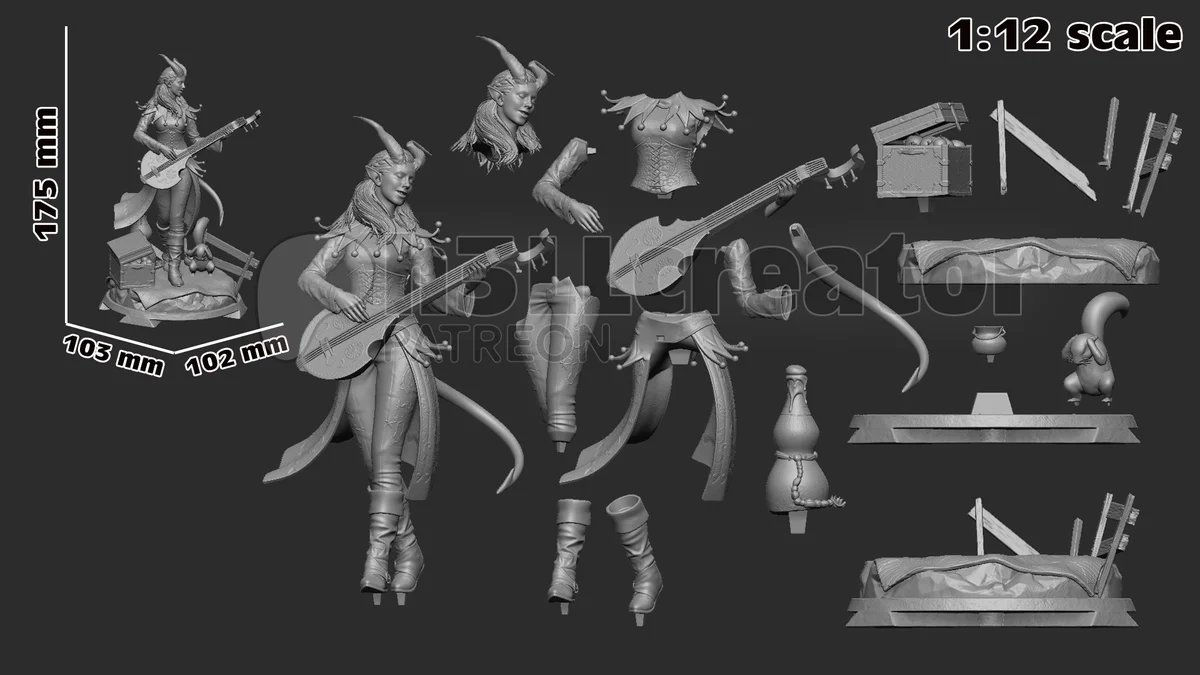 Alfira | Fan Art | 3D Printed Resin Model Garage Kit | *Un-Painted* | H3LL Creator 14