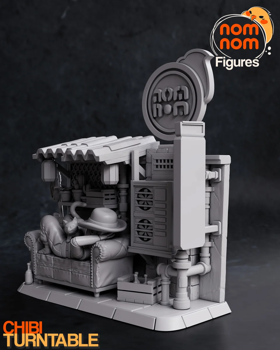 Chibi Cat | Fan Art | 3D Printed Resin Model Garage Kit | *Un-Painted* | Nomnom 6