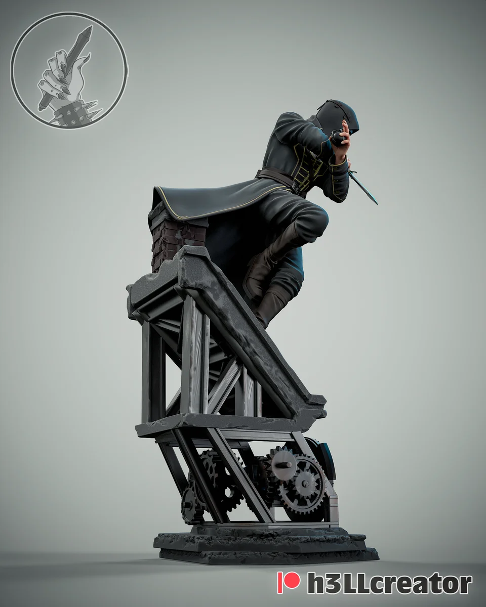 Corvo Attano | Fan Art | 3D Printed Resin Model Garage Kit | *Un-Painted* | H3LL Creator 5
