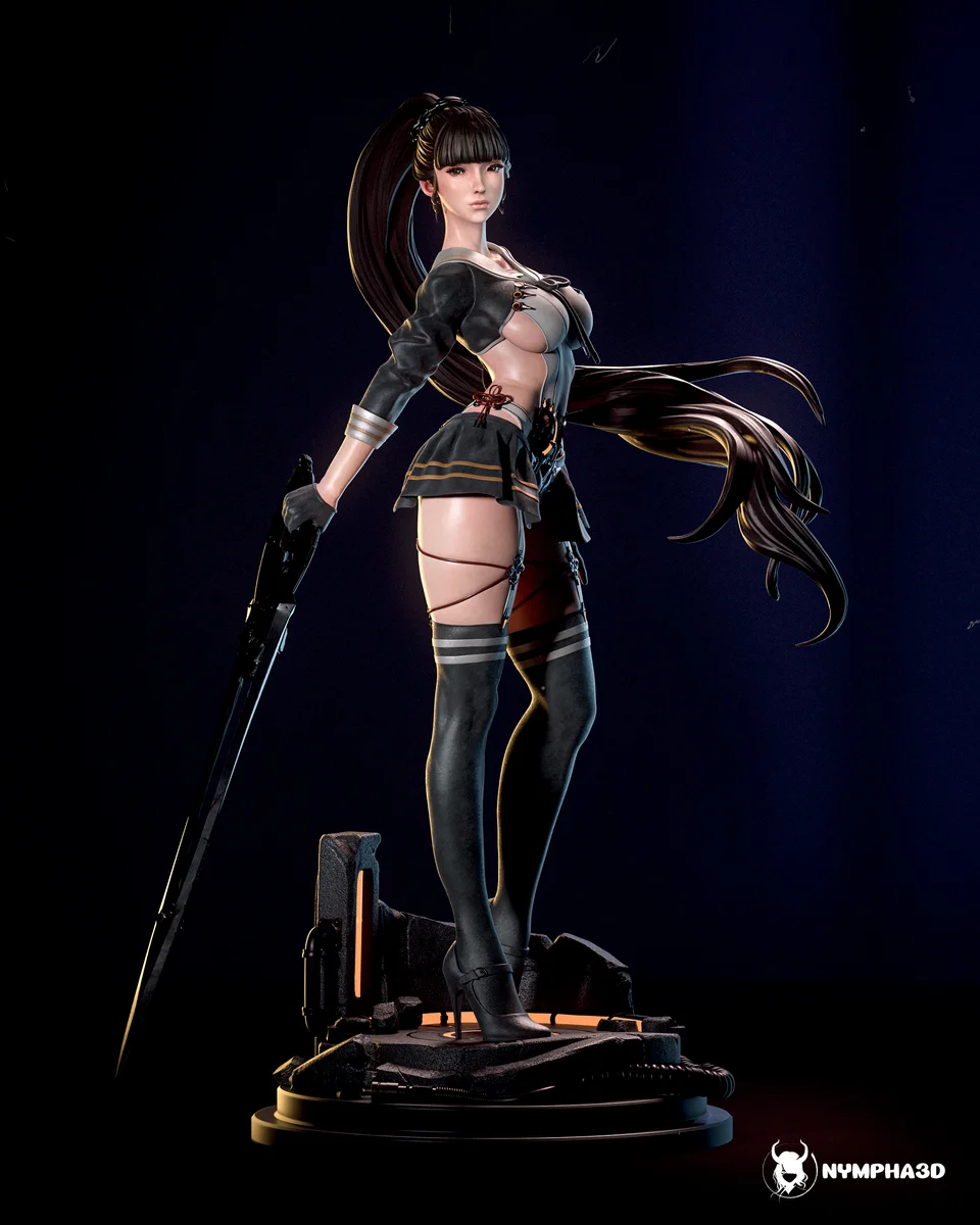 Eve (War Dress) | Fan Art | 3D Printed Resin Model Garage Kit | *Un-Painted* | Nympha3D 4