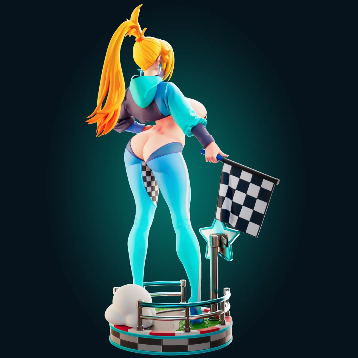 Racer Rosalina | Fan Art | 3D Printed Resin Model Garage Kit | *Un-Painted* | Officer Rhu 7