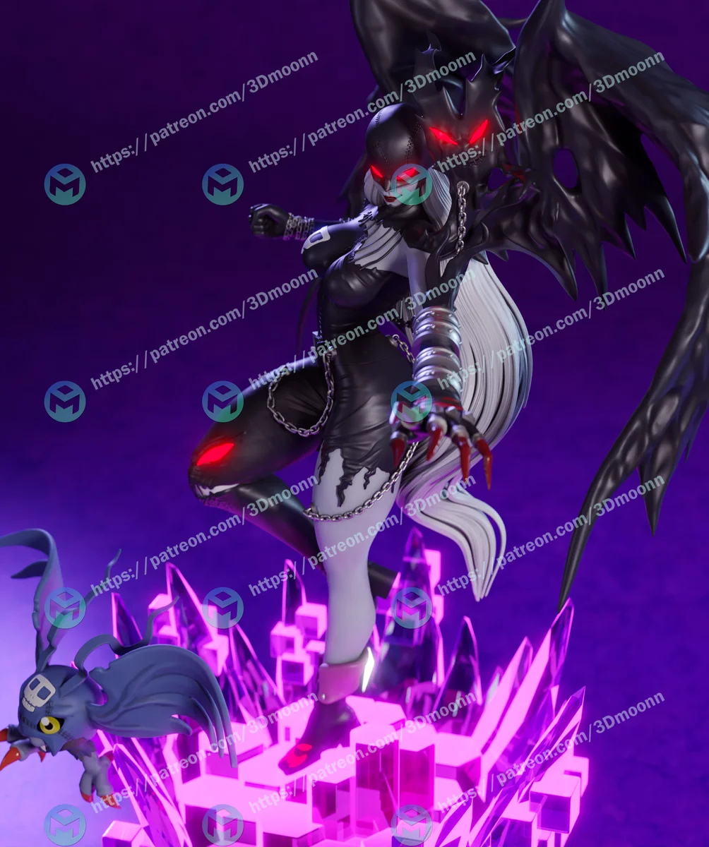 Lady Devimon | Fan Art | 3D Printed Resin Model Garage Kit | *Un-Painted* | 3DMoonn 5