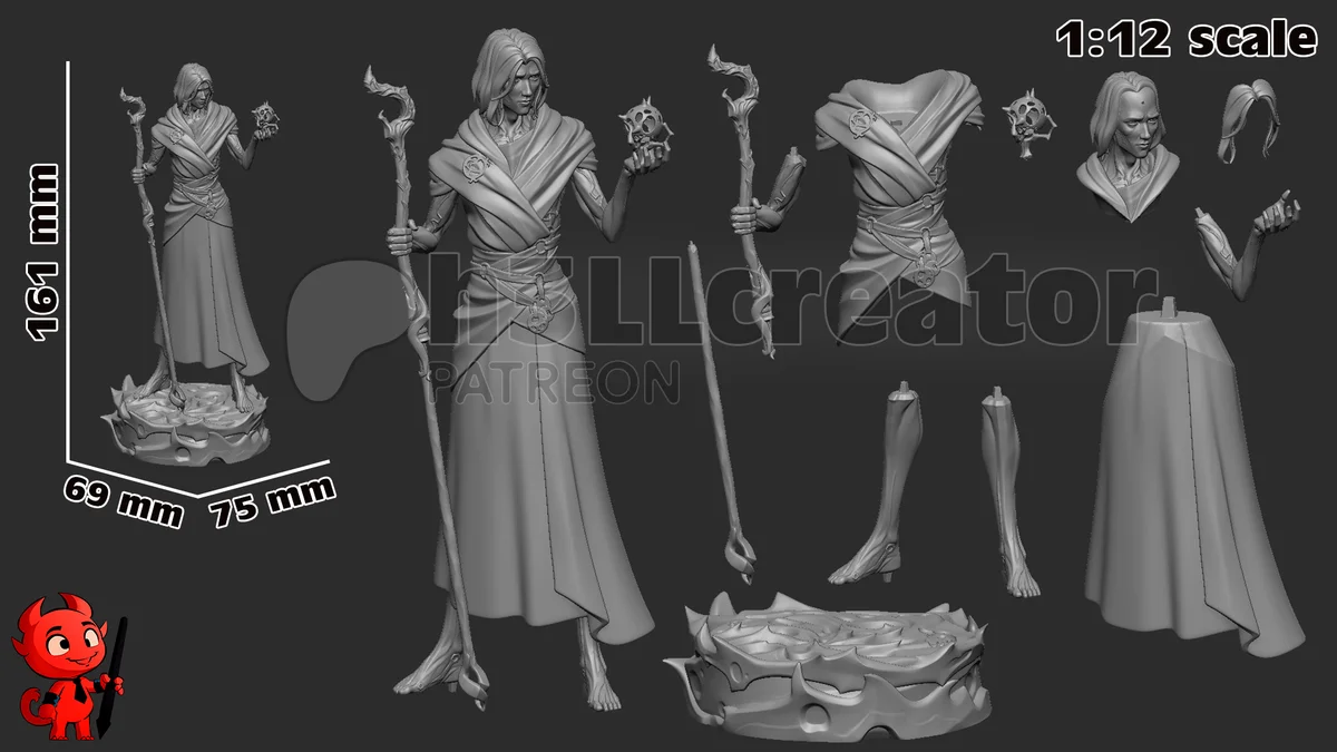 Progressive Healer | Fan Art | 3D Printed Resin Model Garage Kit | *Un-Painted* | H3LL Creator 13