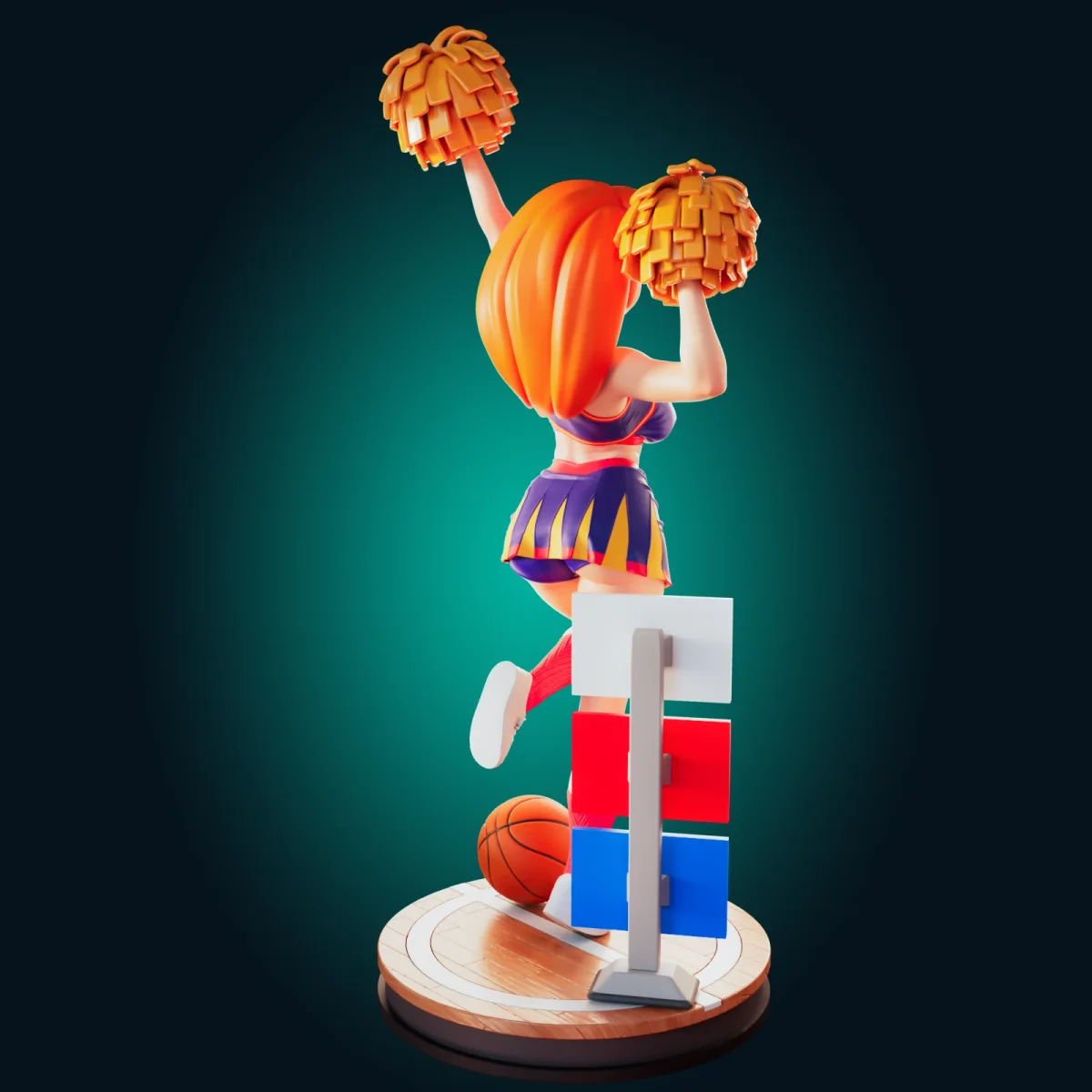 Cheerleader | Fan Art | 3D Printed Resin Model Garage Kit | *Un-Painted* | Officer Rhu 2