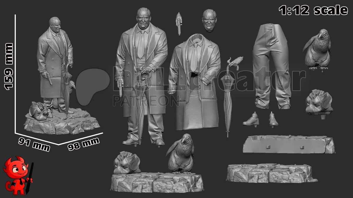 Oswald "Oz" Cobb | Fan Art | 3D Printed Resin Model Garage Kit | *Un-Painted* | H3LL Creator 12