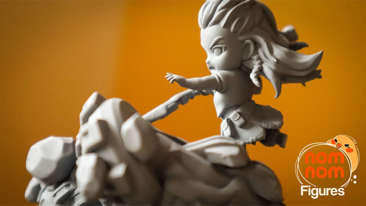 Chibi Aloy | Fan Art | 3D Printed Resin Model Garage Kit | *Un-Painted* | Nomnom 10