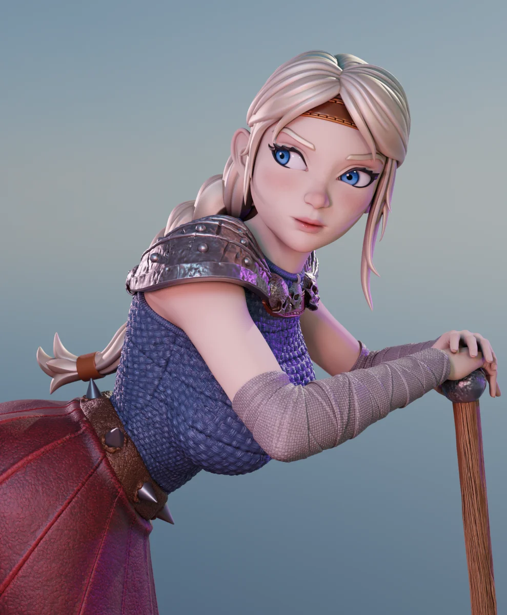 Astrid | Fan Art | 3D Printed Resin Model Garage Kit | *Un-Painted* | Momoji 4
