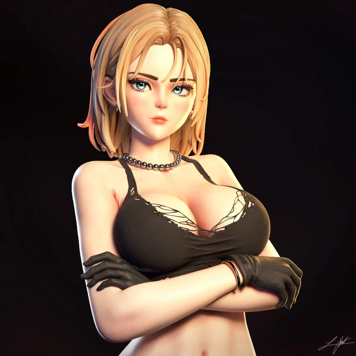 Android 18 | Fan Art | 3D Printed Resin Model Garage Kit | *Un-Painted* | Abe3D