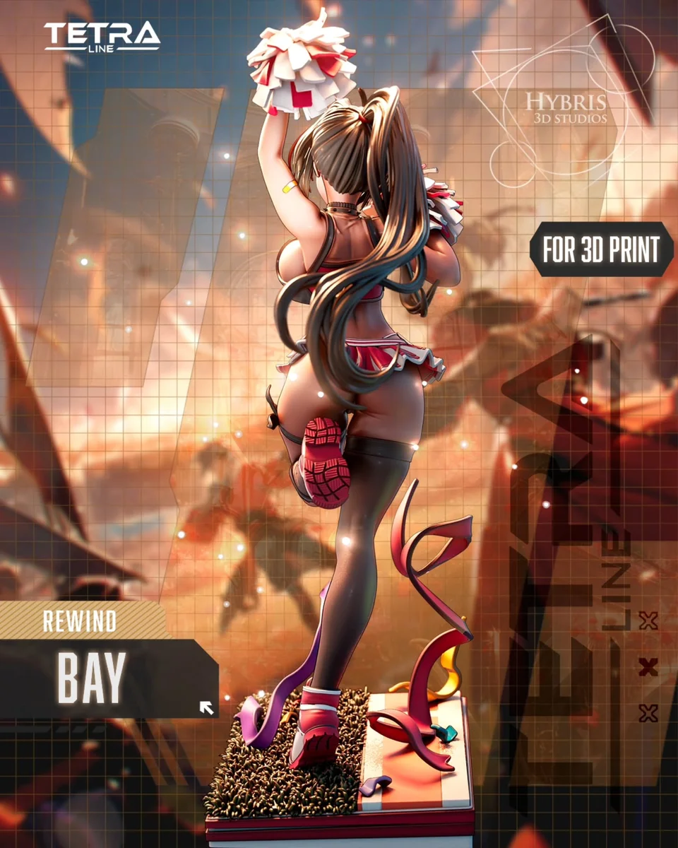 Bay (Cheerleader) | Fan Art | 3D Printed Resin Model Garage Kit | *Un-Painted* | Hybris Studios 3
