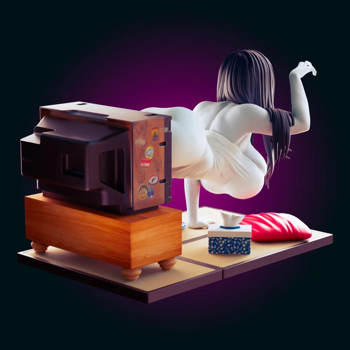 Sadako | Fan Art | 3D Printed Resin Model Garage Kit | *Un-Painted* | Officer Rhu 2