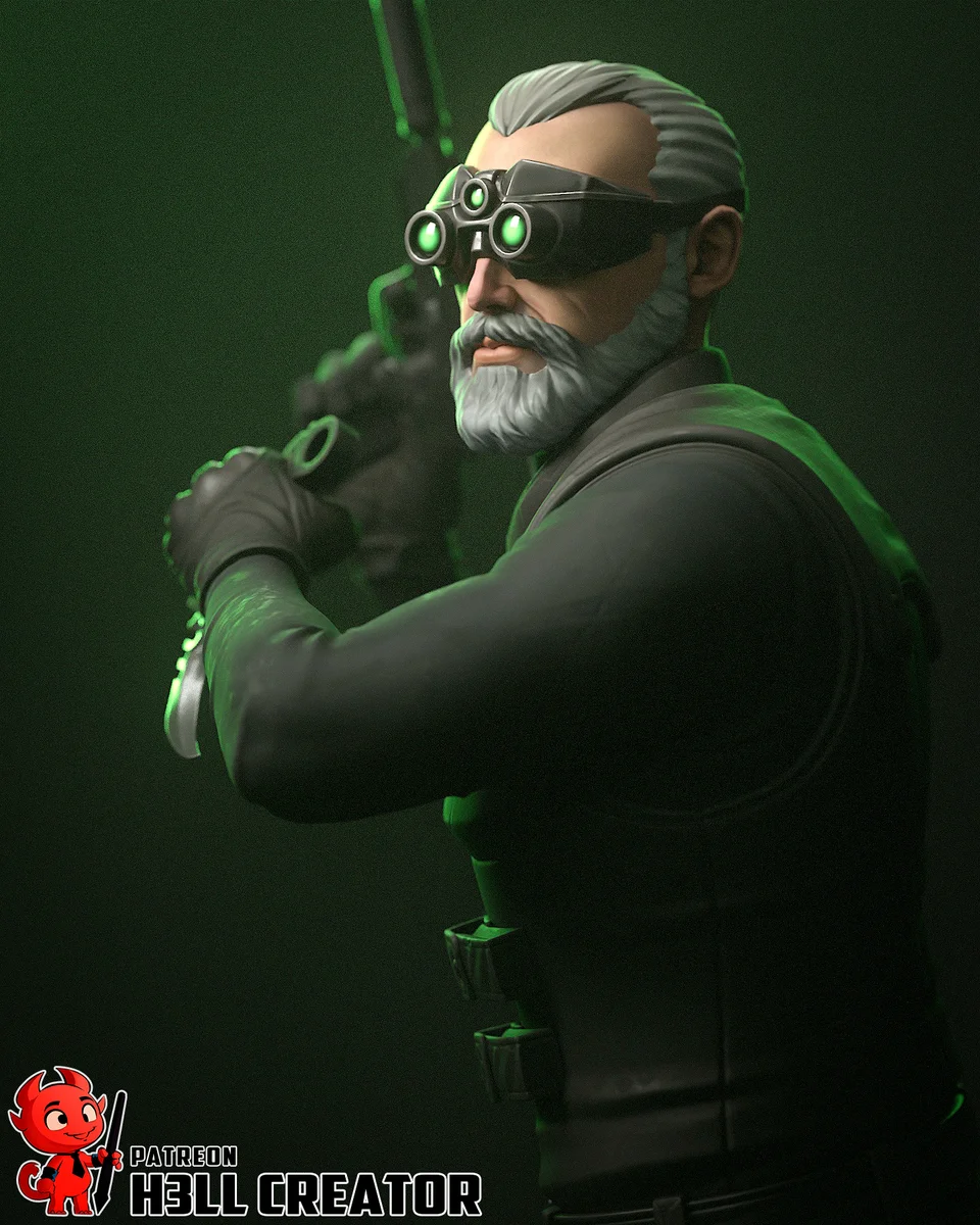 Navy Seal with Night-Vision Goggles | Fan Art | 3D Printed Resin Model Garage Kit | *Un-Painted* | H3LL Creator 5
