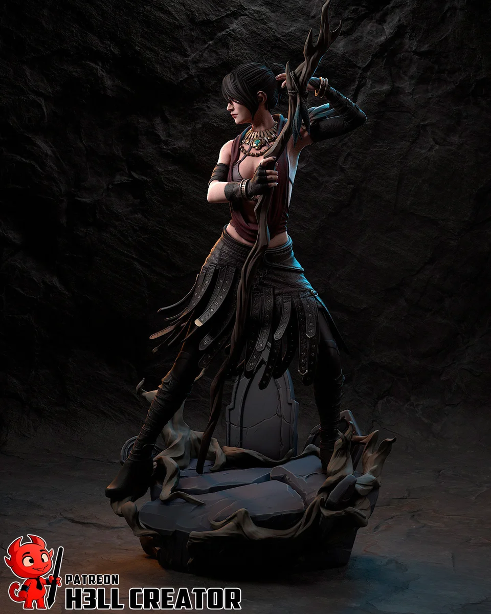 Morrigan | Fan Art | 3D Printed Resin Model Garage Kit | *Un-Painted* | H3LL Creator 4
