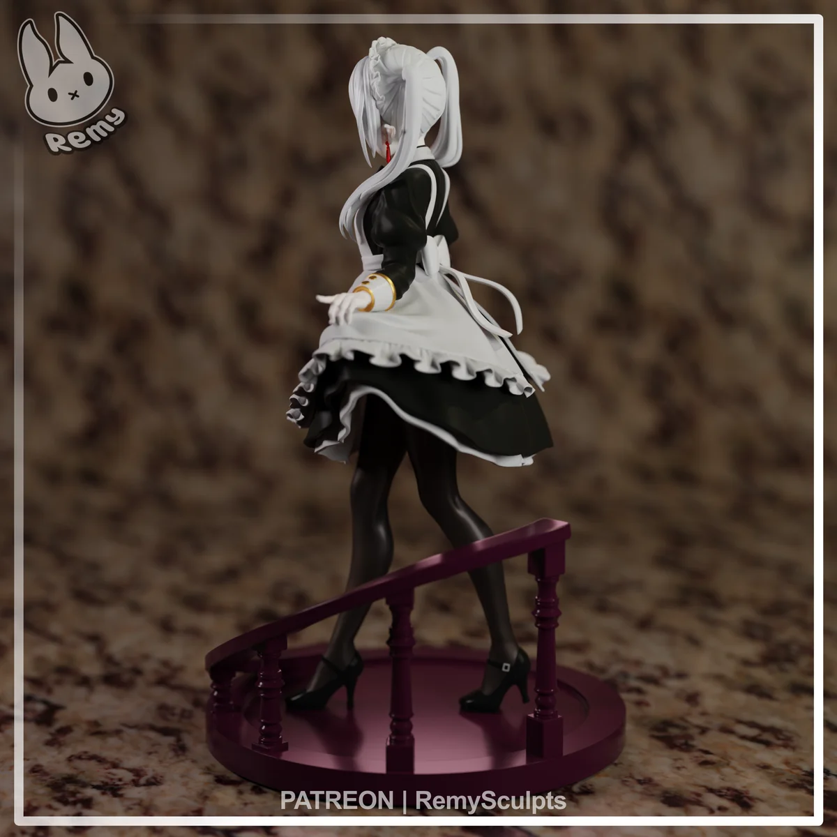 Frieren (Maid) | Fan Art | 3D Printed Resin Model Garage Kit | *Un-Painted* | Remy Sculpts 4