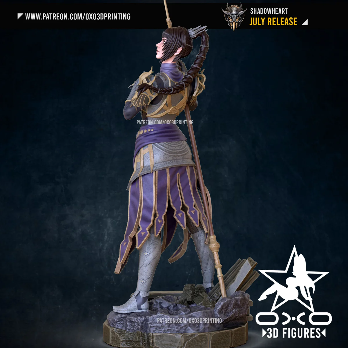 Shadow Heart | Fan Art | 3D Printed Resin Model Garage Kit | *Un-Painted* | OXO3D 3