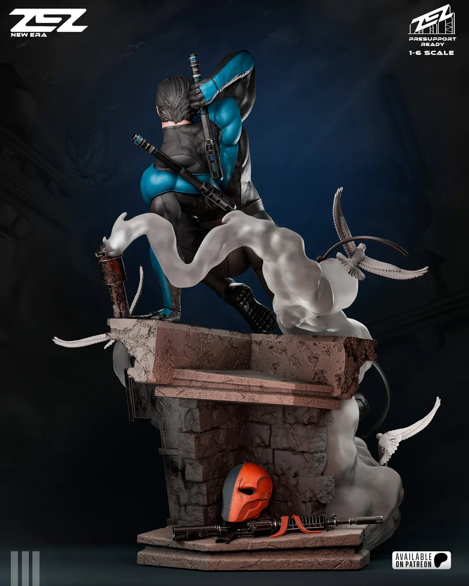 Nightwing | Fan Art | 3D Printed Resin Model Garage Kit | *Un-Painted* | ZEZ Studio 3