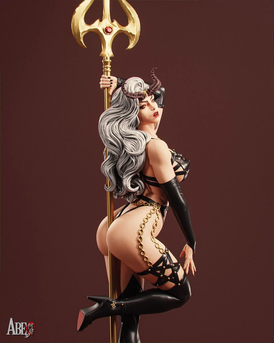 Satana Hellstrom | Fan Art | 3D Printed Resin Model Garage Kit | *Un-Painted* | Abe3D 8