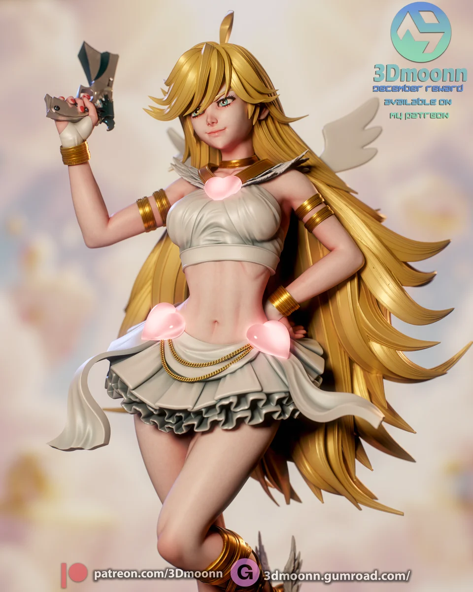 Panty (Panty & Stocking) | Fan Art | 3D Printed Resin Model Garage Kit | *Un-Painted* | 3DMoonn 5