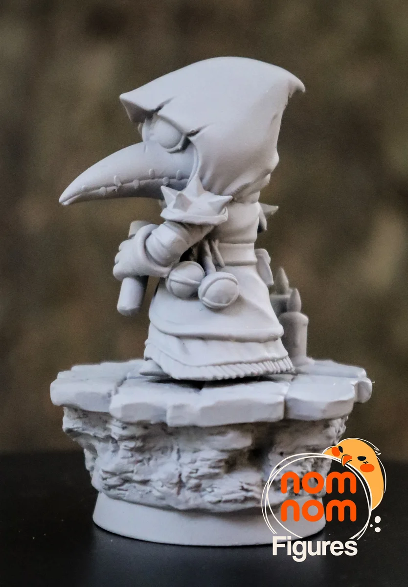 Chibi Plague Doctor | Fan Art | 3D Printed Resin Model Garage Kit | *Un-Painted* | Nomnom 3