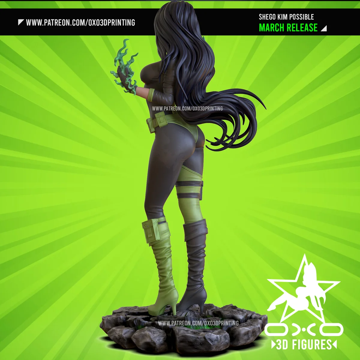 Green Shegoo | Fan Art | 3D Printed Resin Model Garage Kit | *Un-Painted* | OXO3D 3