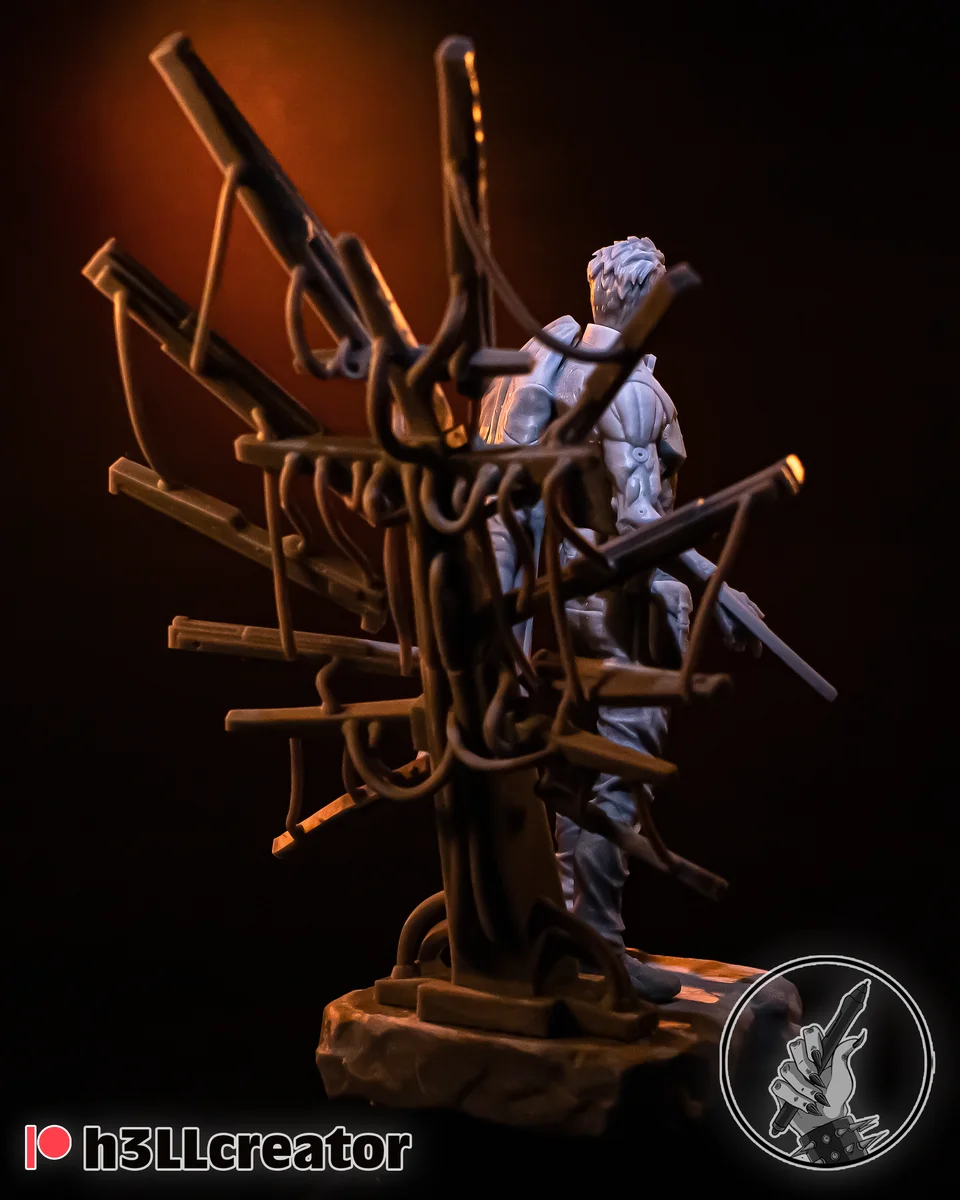 Adam Jensen | Fan Art | 3D Printed Resin Model Garage Kit | *Un-Painted* | H3LL Creator 6