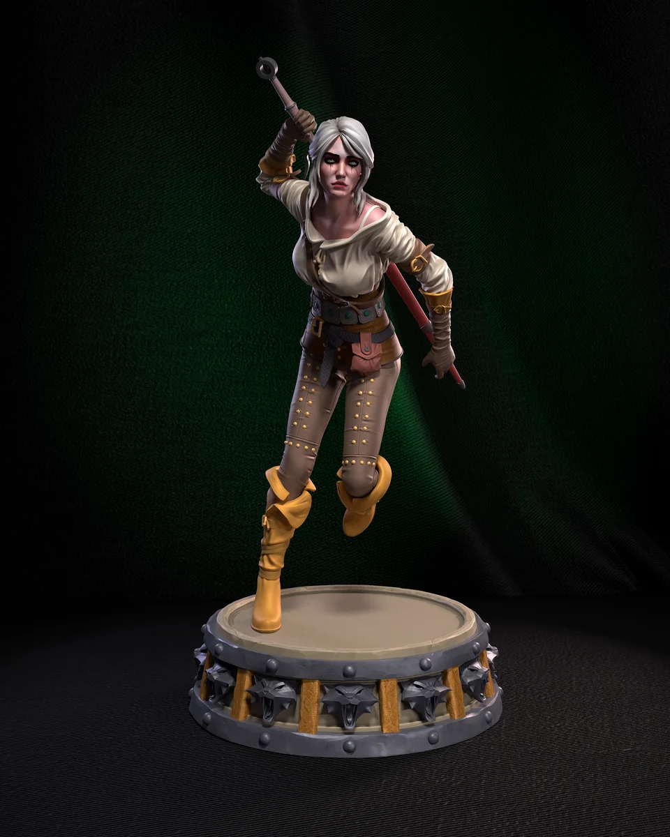 Ciri | Fan Art | 3D Printed Resin Model Garage Kit | *Un-Painted* | H3LL Creator