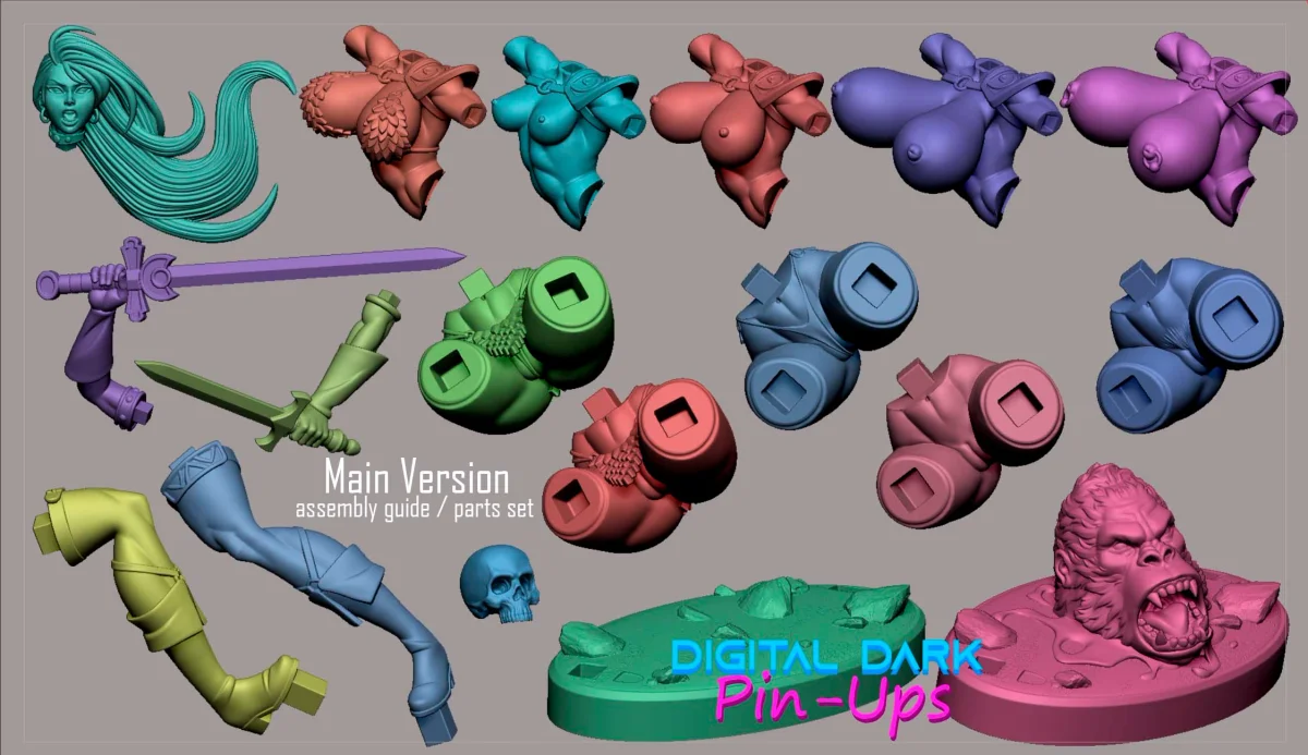 Red Sonja | Fan Art | 3D Printed Resin Model Garage Kit | *Un-Painted* | Digital Dark 8