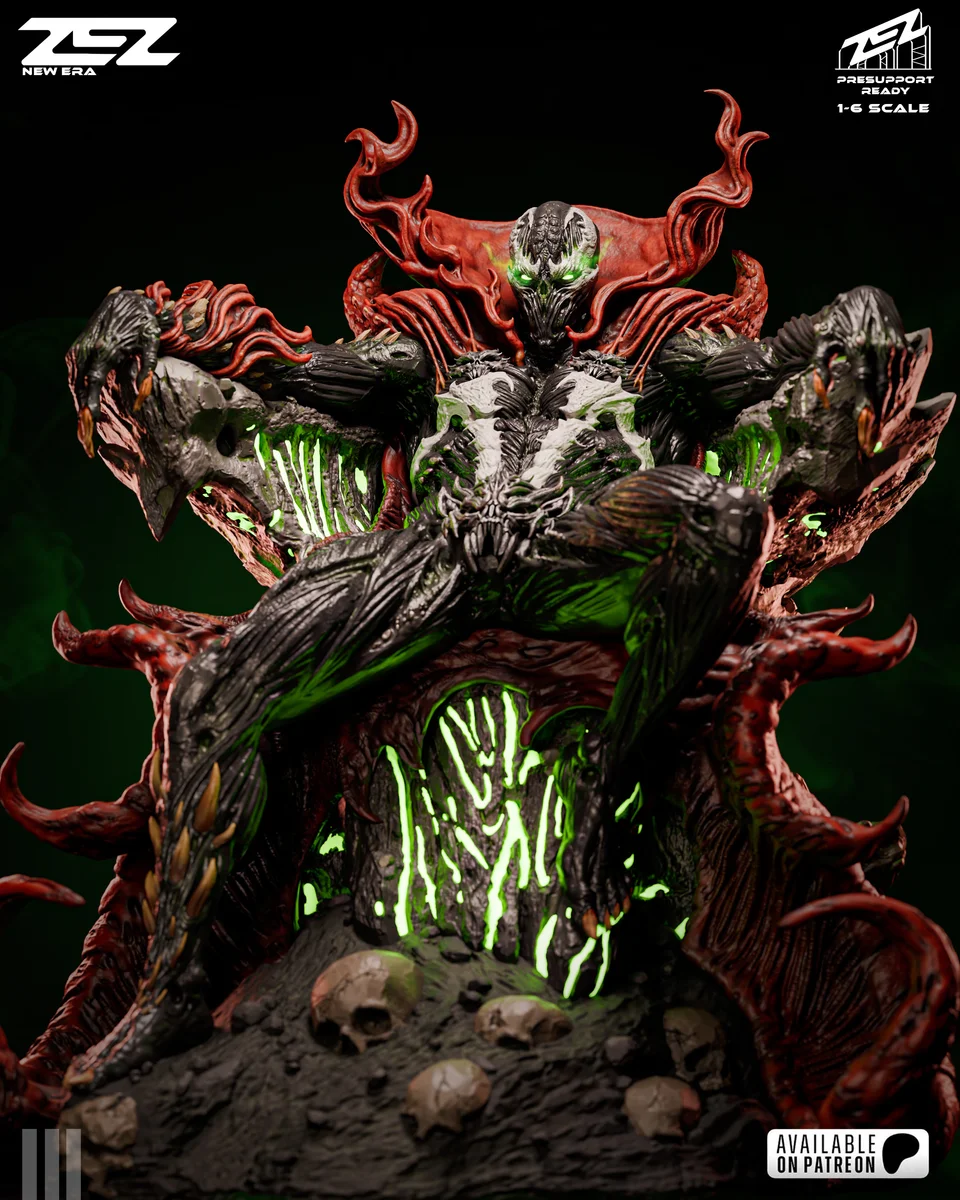 Spawn Throne | Fan Art | 3D Printed Resin Model Garage Kit | *Un-Painted* | ZEZ Studio