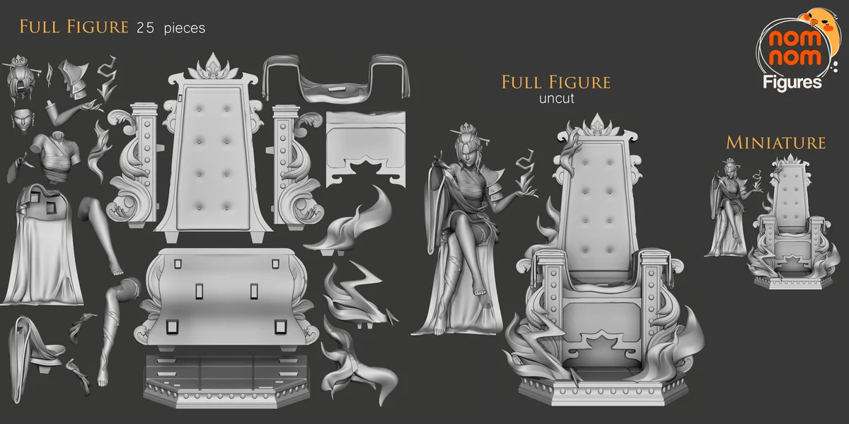 Azula | Fan Art | 3D Printed Resin Model Garage Kit | *Un-Painted* | Nomnom 3