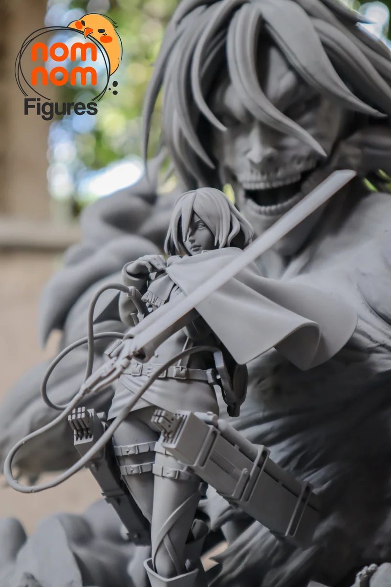 Titan Eren & Mikasa | Fan Art | 3D Printed Resin Model Garage Kit | *Un-Painted* | Nomnom 6