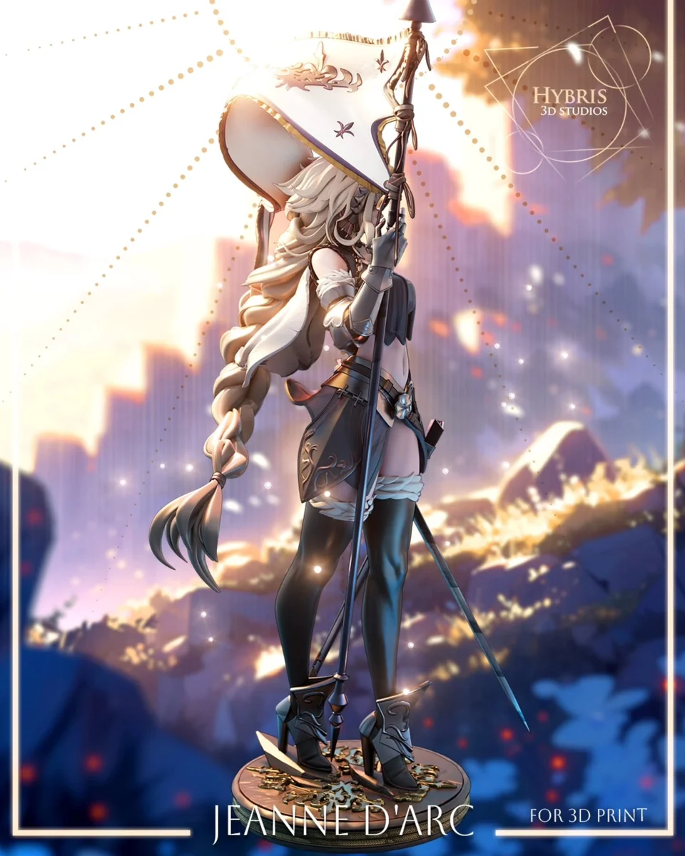 Jeanne d'Arc | Fan Art | 3D Printed Resin Model Garage Kit | *Un-Painted* | Hybris Studios 5