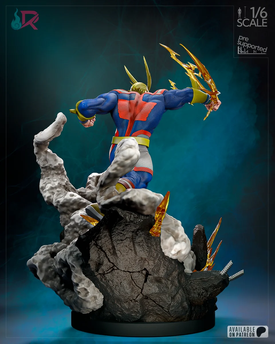 All Might | Fan Art | 3D Printed Resin Model Garage Kit | *Un-Painted* | Rechtag 4