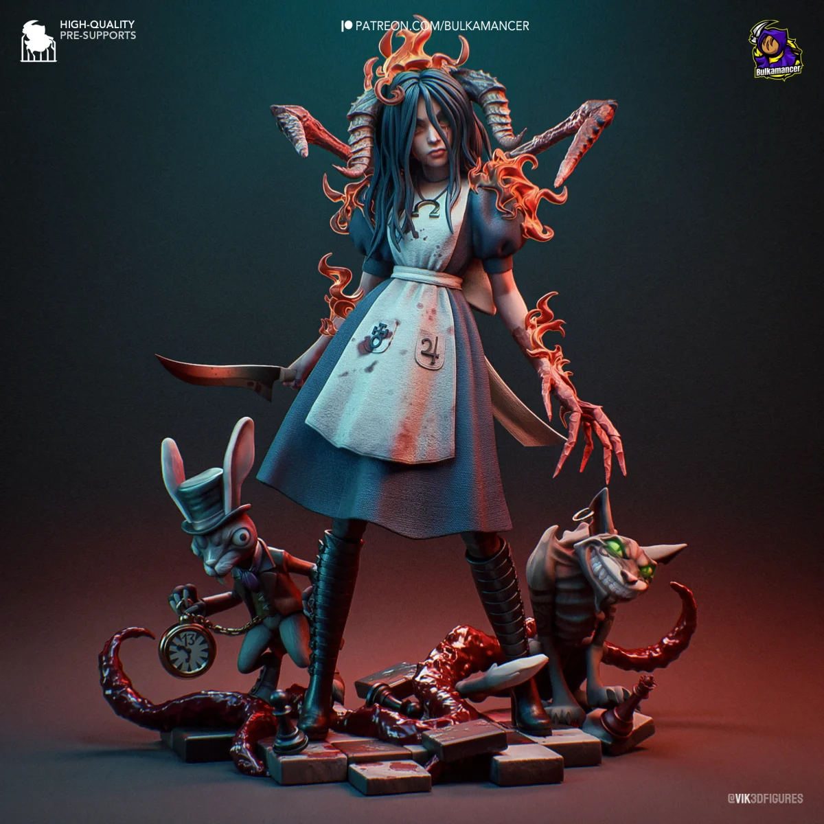 Alice | Fan Art | 3D Printed Resin Model Garage Kit | *Un-Painted* | Bulkamancer 2
