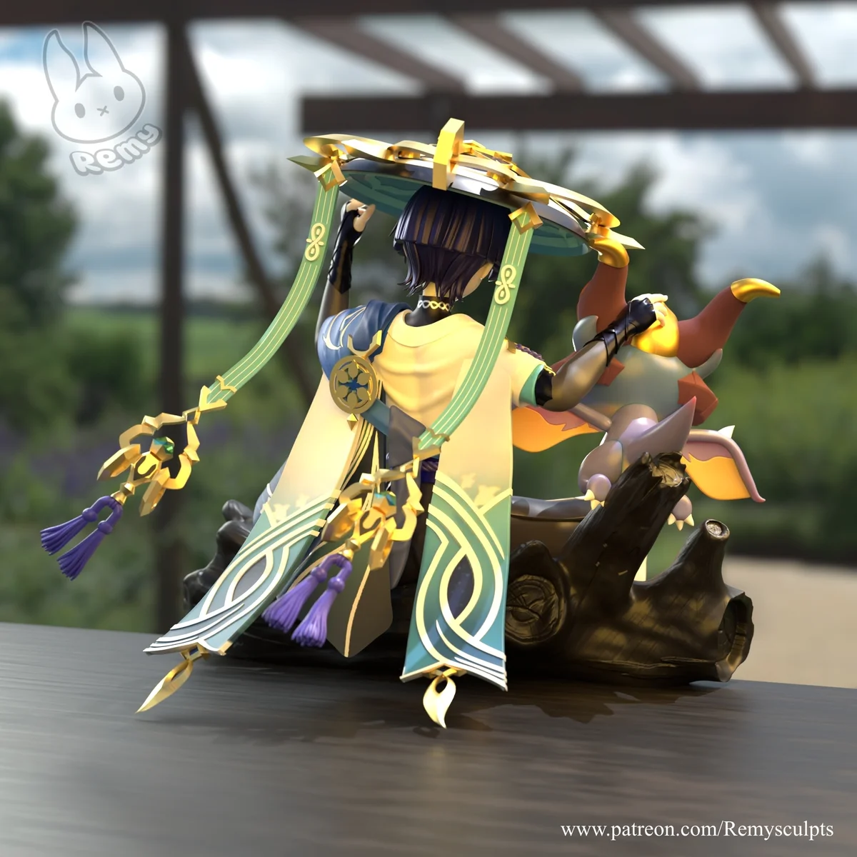 Wanderer (Scaramouche) | Fan Art | 3D Printed Resin Model Garage Kit | *Un-Painted* | Remy Sculpts 3
